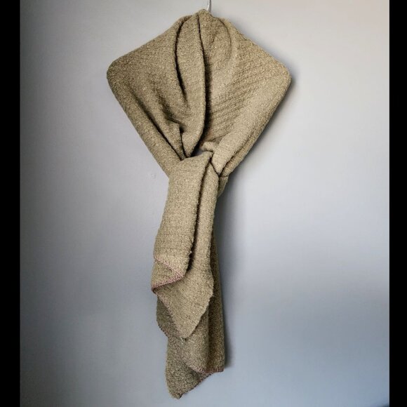 Wonderly Accessories - Wonderly Fuzzy Soft Ribbed Olive Green Scarf